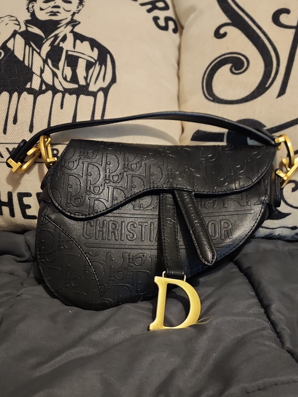 Christian Dior CD Saddle Leather Bag 🛍️ Cute! READ AD!